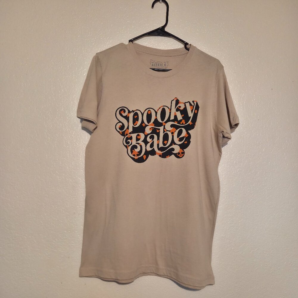 Alexis G by Los Angeles Women's Large Halloween Shirt Spooky Babe